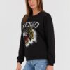 KENZO Czarna damska bluza TIGER VARSITY JUNGLE CREW-NEC