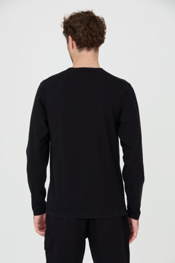 C.P. COMPANY Czarny męski bawełniany longsleeve
