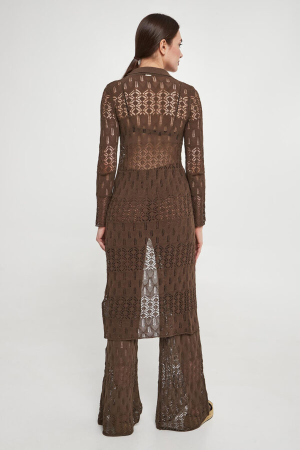 8229742b165d1eb9642d0bf1dbe625e21114a3da Kardigan damski ażurowy maxi LIU JO