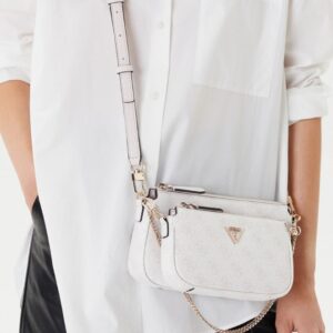 GUESS Biała damska kopertówka 2 w 1 Noelle II