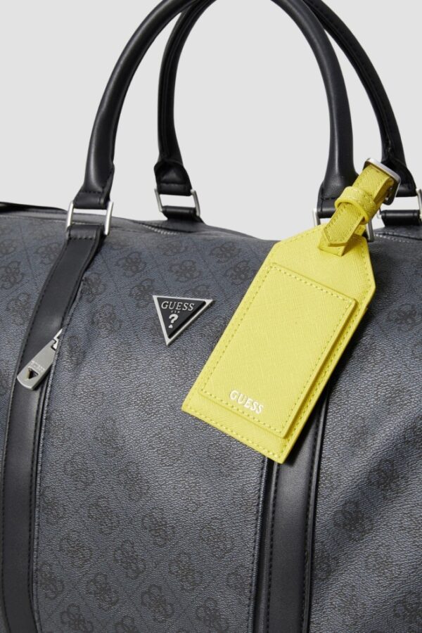 GUESS Szara męska logowana torba podróżna Pisa Double