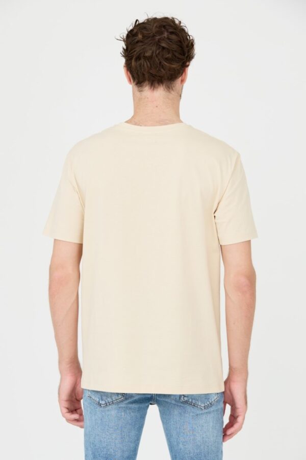 BALMAIN Beżowy męski t-shirt Retro Balmain Flock