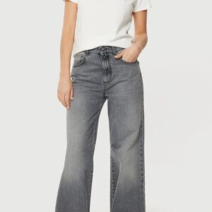 TOMMY JEANS Beżowy damski t-shirt z małym logo