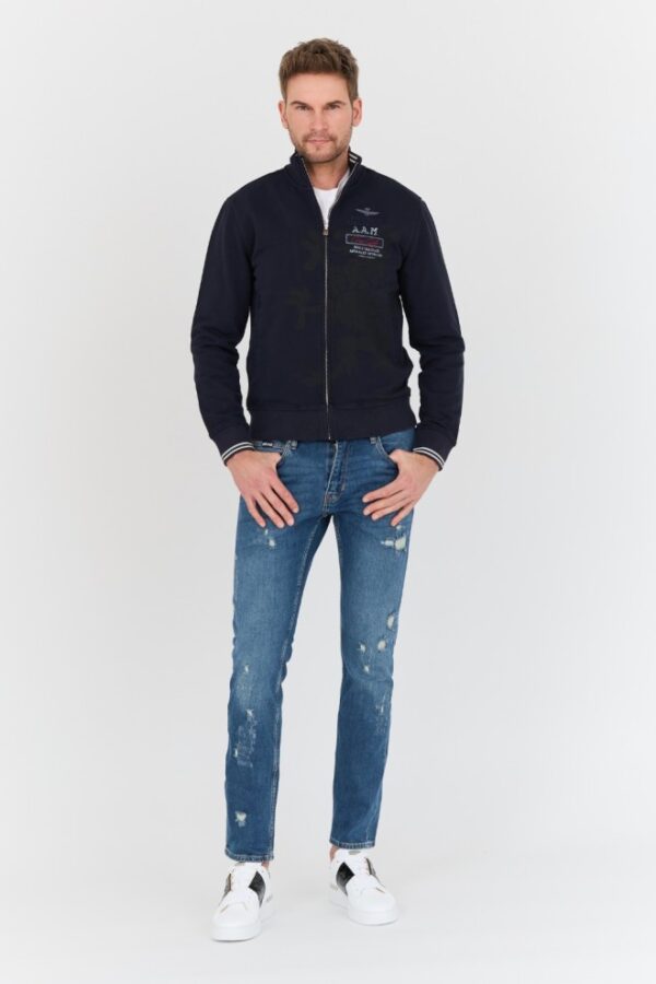 AERONAUTICA MILITARE Granatowa męska bluza Felpa