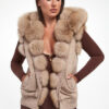 85122eb7f58c01e4b69f40a95cfdaac654016570 Kamizelka damska futrzana z lisa dwustronna SUPREMA
