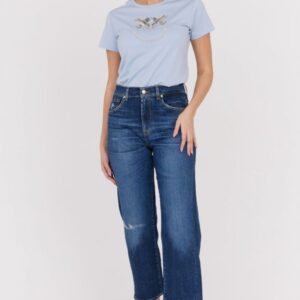 7 FOR ALL MANKIND Granatowe jeansy damskie THE MODERN STRAIGHT HERO