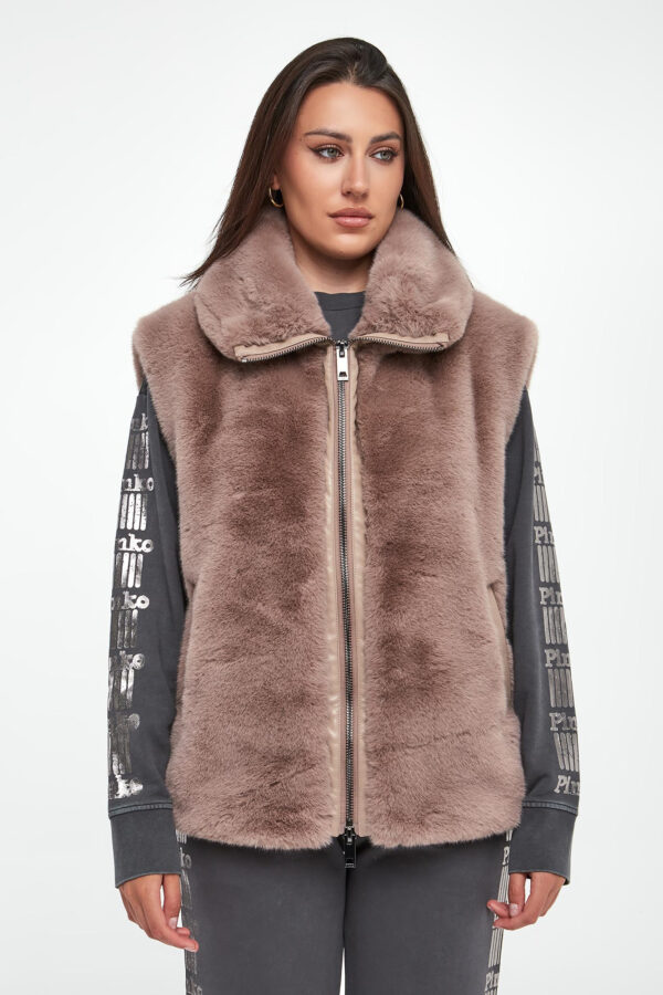 8527fa4fdd730fc416289906d96aeb3226f16be6 Kamizelka damska futrzana Deyn PINKO