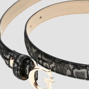 GUESS Czarny damski pasek z printem węża Adj Belt H30