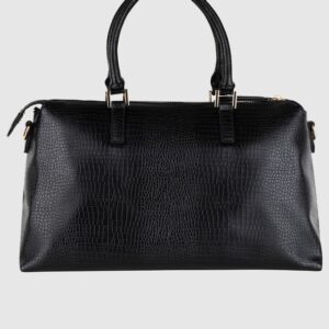 VALENTINO Czarny kuferek bagel we wzór węża