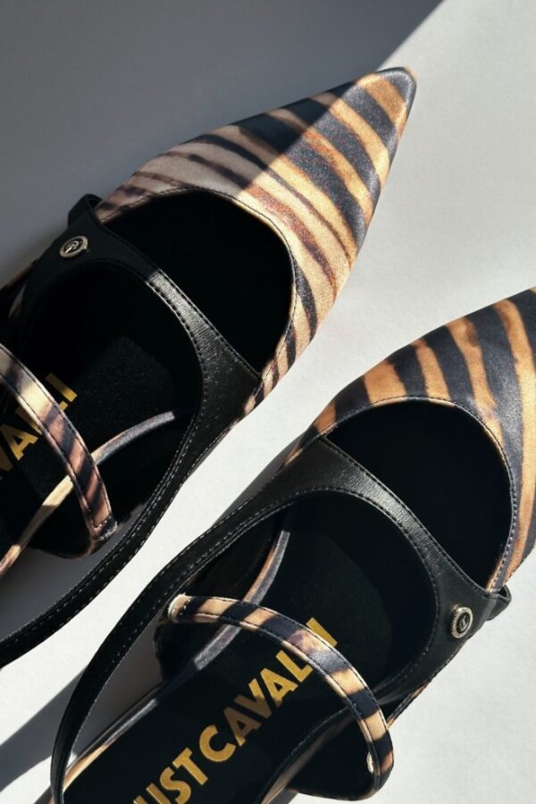 JUST CAVALLI Czarne damskie sandały Frina