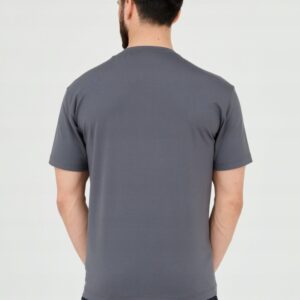 EA7 Męski szary t-shirt z holograficznym logo