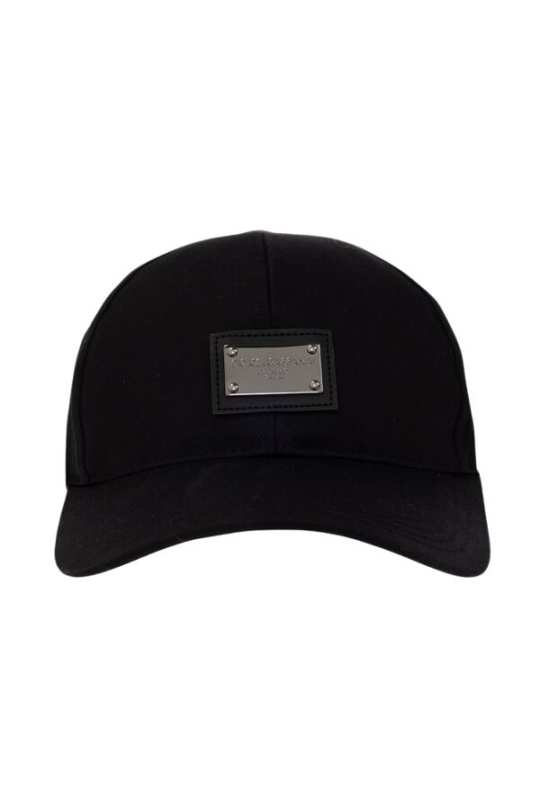DOLCE & GABBANA Czarna czapka z daszkiem, Rozmiar 58
