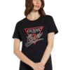 GUESS Czarny damski t-shirt bawełniany Love Tee