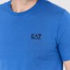 EA7 Niebieski t-shirt męski z czarnym logo