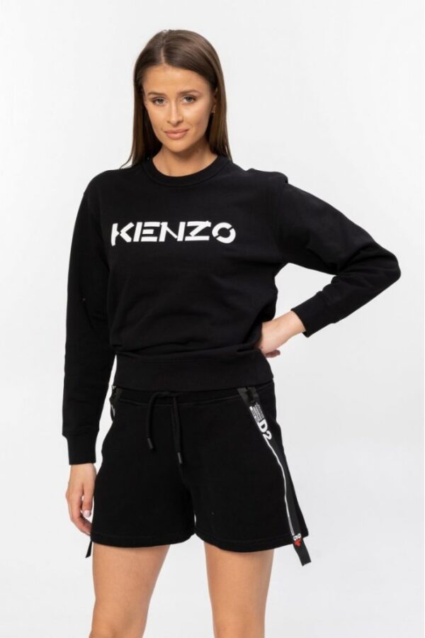 DSQUARED2 Czarne szorty damskie z zamkami