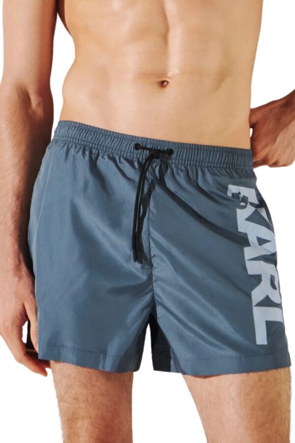 KARL LAGERFELD Niebieskie kąpielówki męskie