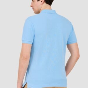 LA MARTINA Błękitne męskie polo z małym logo