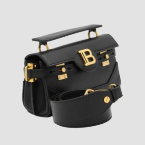 BALMAIN Czarna skórzana torebka