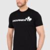 DSQUARED2 Czarny męski bawełniany t-shirt z dużym logo