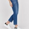7 FOR ALL MANKIND Niebieskie jeansy damskie THE STRAIGHT CROP SLIM ILLUSION