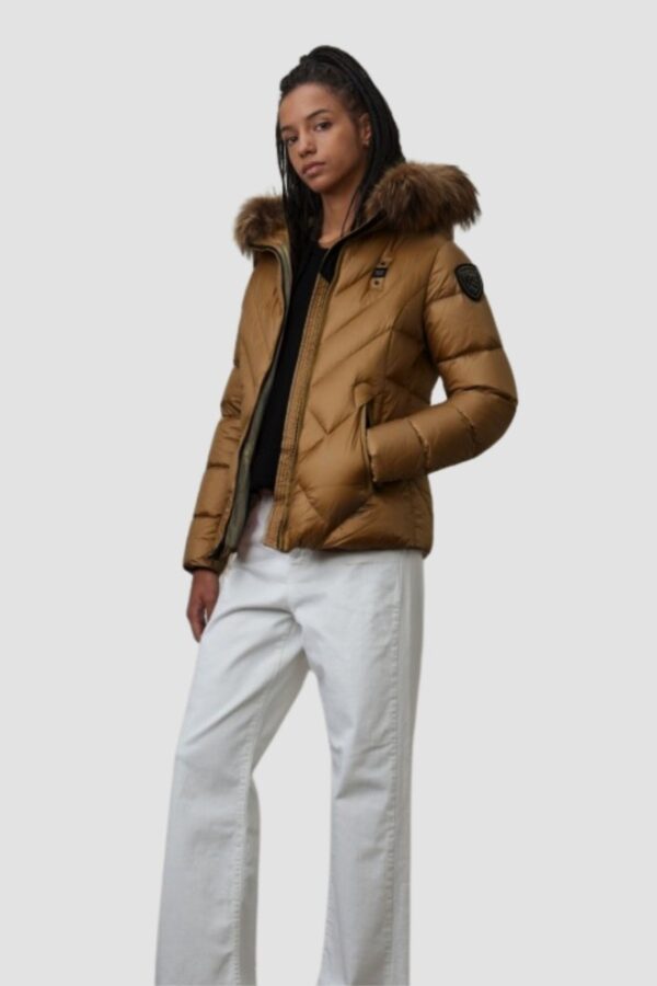 BLAUER Brązowa kurtka damska Alicia Short Jackets