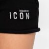 DSQUARED2 Czarne szorty damskie Icon