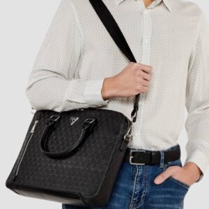 GUESS Сzarna męska aktówka Torino Briefcase