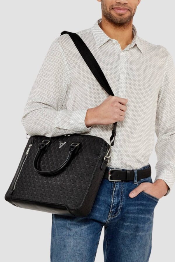 GUESS Сzarna męska aktówka Torino Briefcase