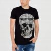 PHILIPP PLEIN Męski t-shirt czarny z czaszką