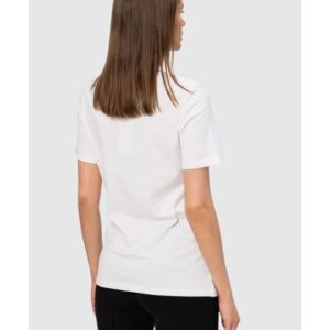 VERSACE Biały t-shirt damski ze złotą meduzą