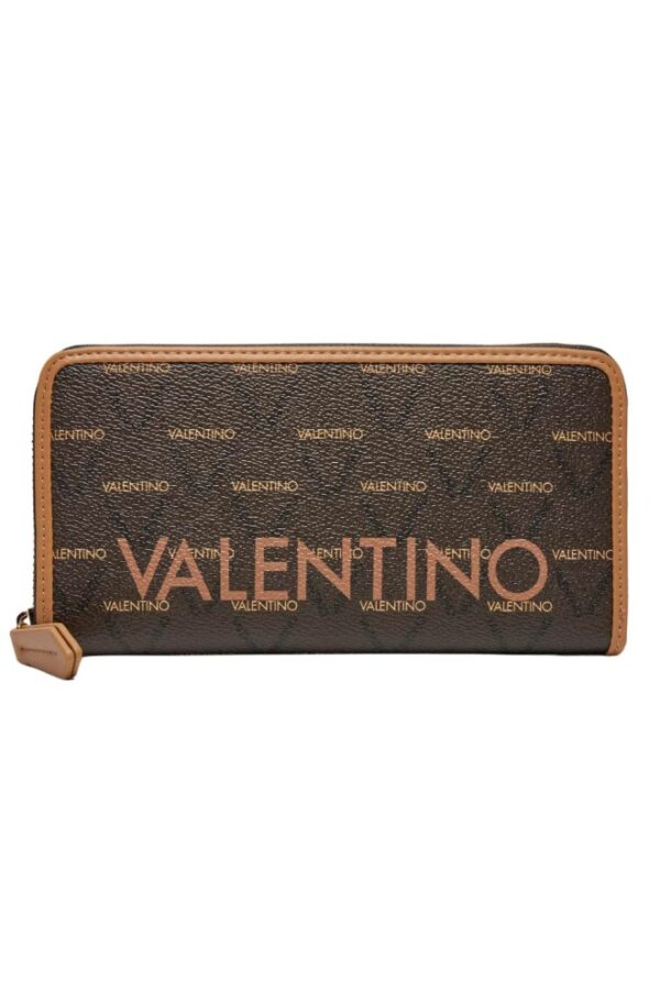 VALENTINO Brązowy portfel Liuto