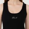 KARL LAGERFELD Czarny damski top Logo Rib Tank