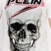 PHILIPP PLEIN Biały t-shirt męski Platinum cut round neck space plein