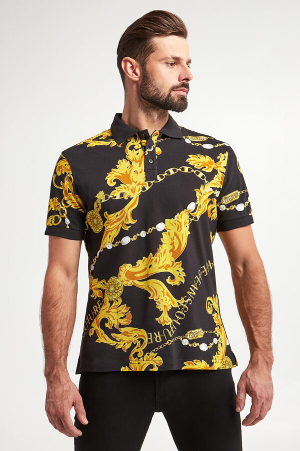Polo męskie z logo VERSACE JEANS COUTURE