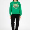 KENZO Zielona bluza damska z krzyżykowym tygrysem