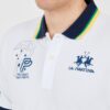 LA MARTINA Białe męskie polo z dużym logo