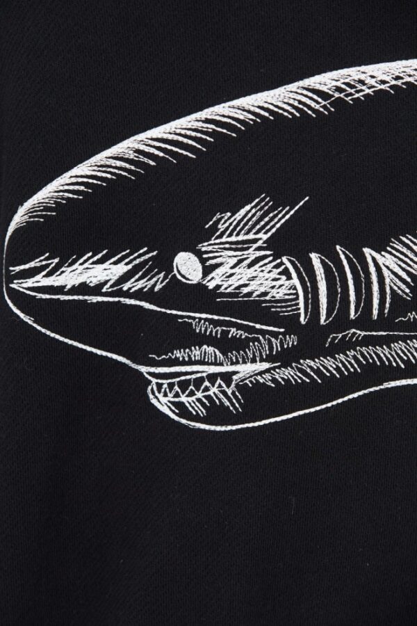 PALM ANGELS Czarna męska bluza Split Shark Crew
