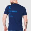 ARMANI EXCHANGE Granatowy t-shirt męski z niebieskim logo