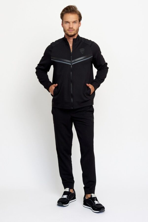 EA7 Męskie spodnie dresowe z lampasami