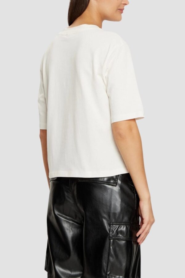 GUESS Beżowy t-shirt damski Bear Boxy