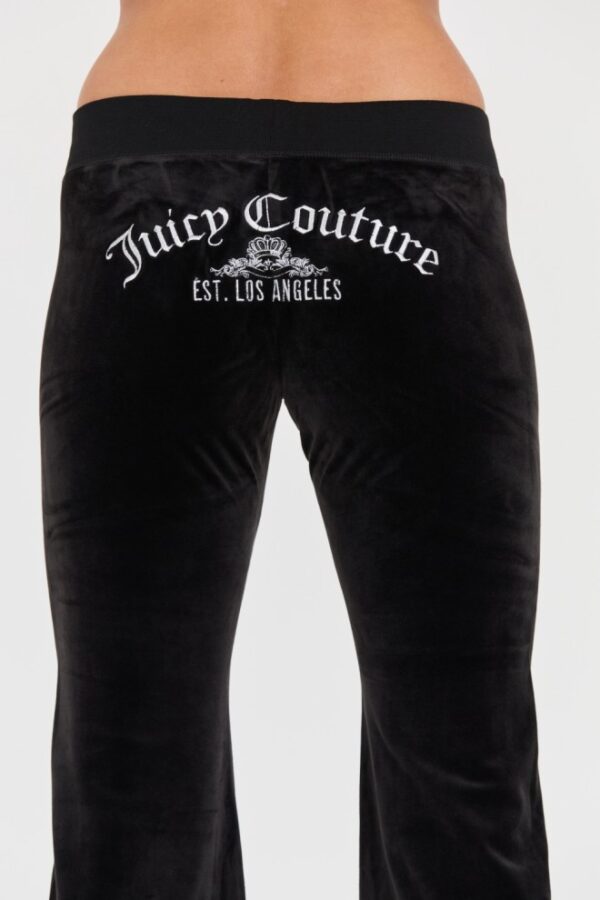 JUICY COUTURE Czarne damskie spodnie Arched Metallic Layla