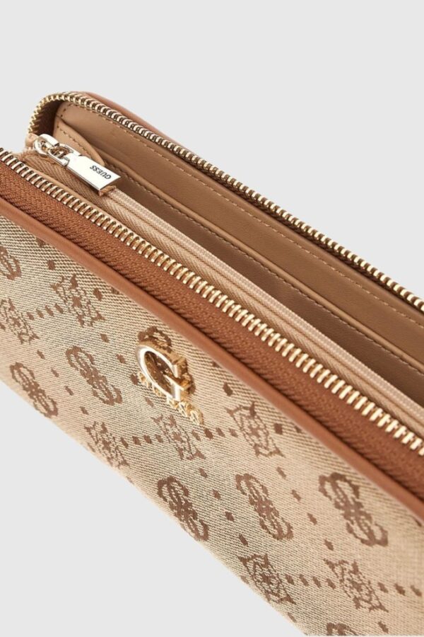 GUESS Beżowy duży damski portfel Neda