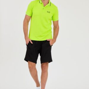 EA7 Zielona męska koszulka polo