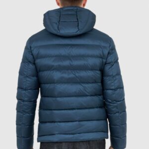 BLAUER Morska puchowa kurtka męska z kapturem