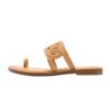 MICHAEL KORS Brązowe klapki Alma Flat Sandal