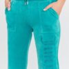 8e2ad48f97228374d5bbd15919f4e6d91820c6f1 JUICY COUTURE Damskie turkusowe spodnie desowe Layla Jewelled Low Rise Pant