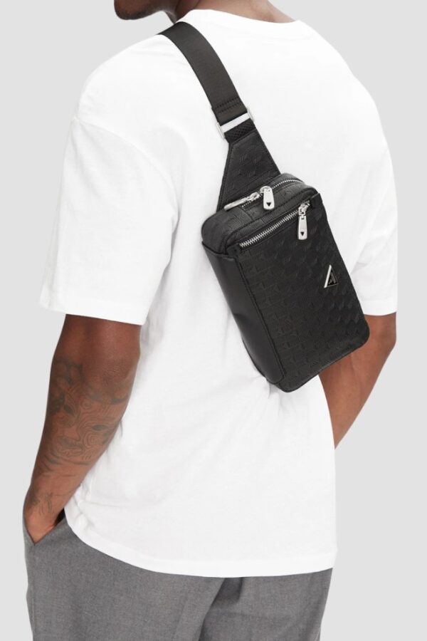 GUESS Czarna męska saszetka Torino Squared
