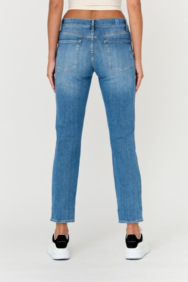 7 FOR ALL MANKIND Błękitne jeansy damskie RELAXED SKINNY