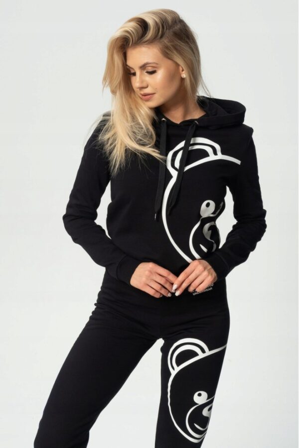 MOSCHINO Czarna damska bluza z kapturem