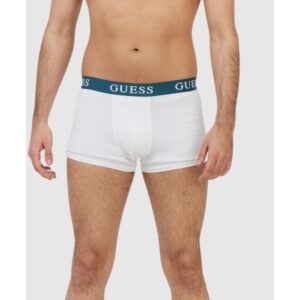 GUESS Zielone, białe i morskie bokserki męskie 3 pack